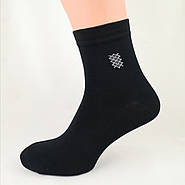 Чоловічі бамбукові середні шкарпетки чорні Luxe Style, фото 3