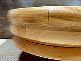 Дерев'яна тарілка ручної роботи,сегментна, фото 2