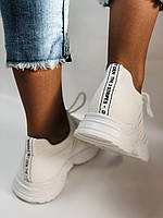 Стильні жіночі кеди-білі кросівки.В'язаний текстиль з сіткою.Відмінна якість! 36-39 Vellena, фото 4