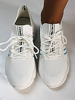 Стильні жіночі кеди-білі кросівки.В'язаний текстиль з сіткою.Відмінна якість! 36-39 Vellena, фото 3