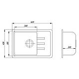 Гранітна мийка Lidz (MAR-07) 620x435/200 пісочна 6244, фото 2