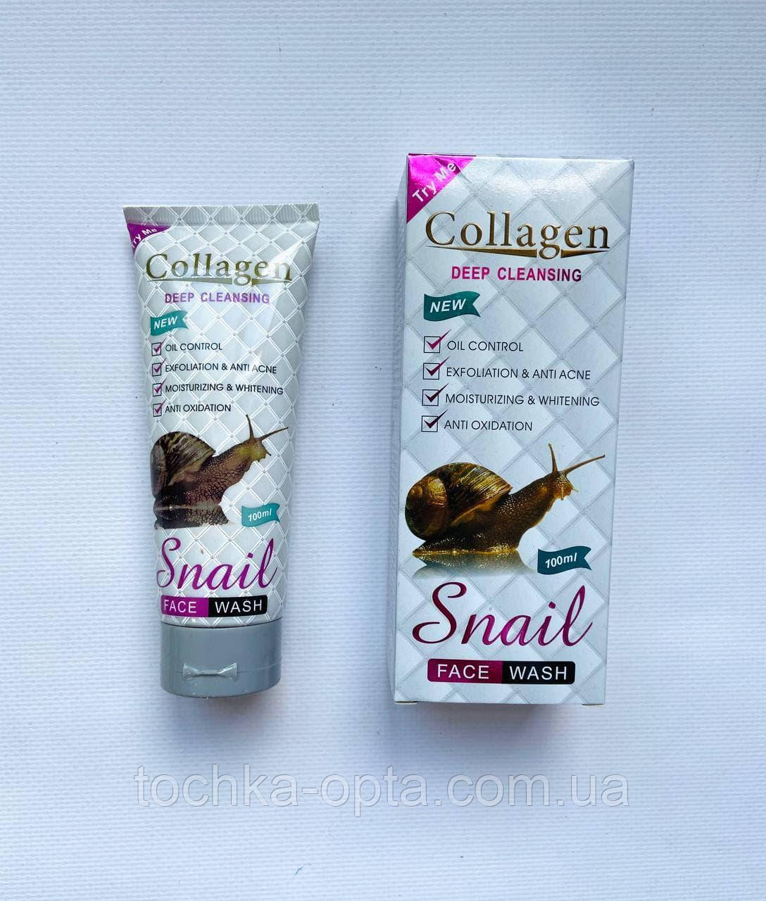 Пінка для вмивання з фільтратом равликового слизу о (Collagen deep cleaning Snail face wash)