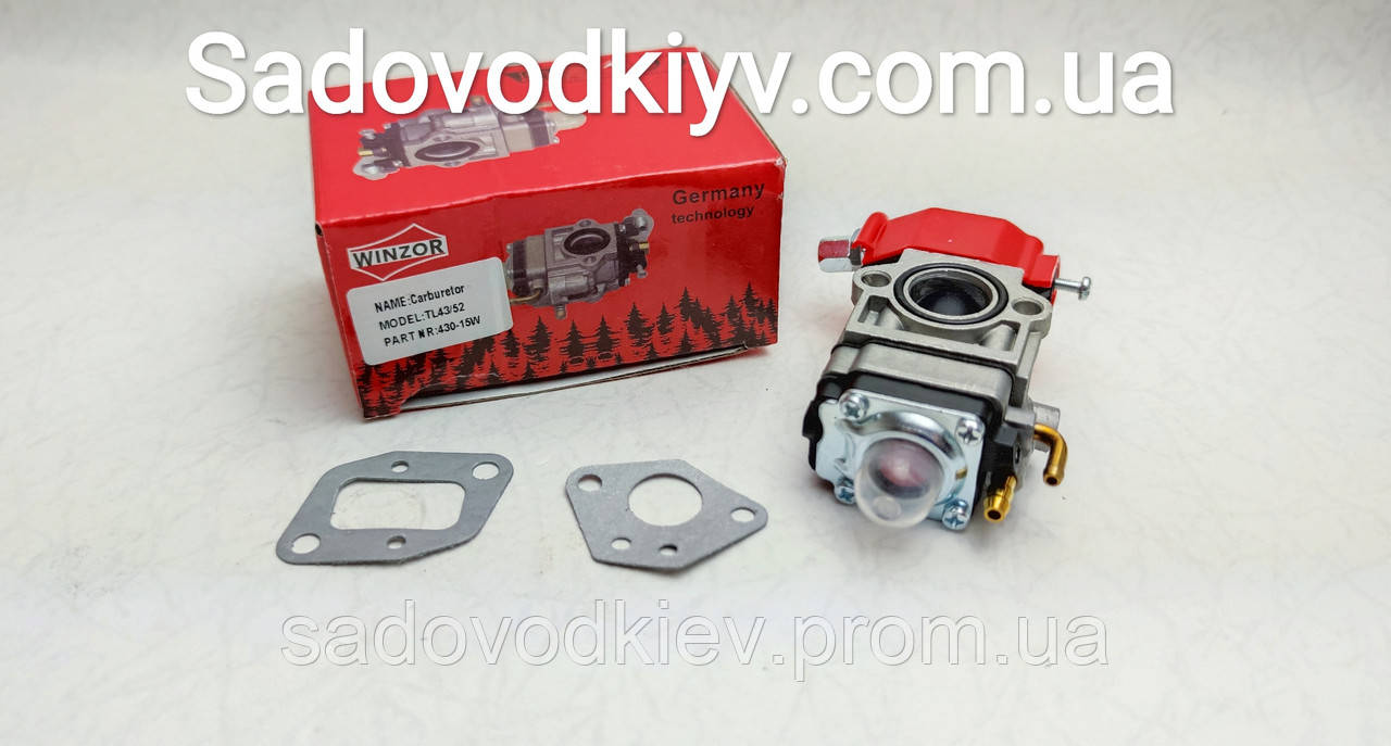 Карбюратор для мотокоси WINZOR PRO 1E40F/44F (великий отвір)