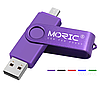 USB Флешка 2в1 256GB MicroUSB/USB 2.0 для телефону, комп'ютера OTG Moric 256Б Фіолетовий, фото 7