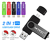 USB Флешка 2в1 256GB MicroUSB/USB 2.0 для телефону, комп'ютера OTG Moric 256Б Фіолетовий, фото 6