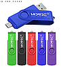 USB Флешка 2в1 256GB MicroUSB/USB 2.0 для телефону, комп'ютера OTG Moric 256Б Фіолетовий, фото 9