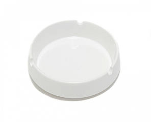 Попільничка кругла, відкрита, 90x26 мм, біла