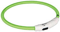 12702 Trixie Safer Life USB Ошейник зеленый, 65см/7мм