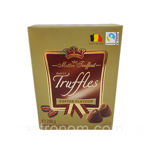 Цукерки трюфелі кава Маітре Maitre Fruffaut coffee 200g 15шт/ящ (Код: 00-00003538)