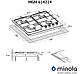 Газова варильна поверхня для кухні Minola MGM 614224 WH, біла емальована, газ контроль, електрозапалювання, фото 2