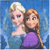 Серветки паперові двошарові дитячі Холодне серце 15 штук