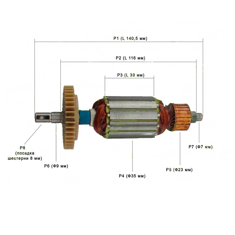 Якір на болгарку  Intertool PT0210, Stern AG-115D (140,5×35)