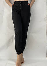 Стильні трикотажні штани, No 160 чорний, фото 2