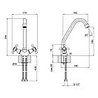 Кран для кухні Lidz (CRM) Mayfair 16 272K-1, фото 2