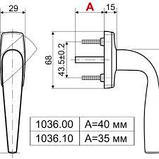 Ручка віконна Stublina 1036 коричнева, фото 6