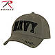 Бейсболка чоловіча ліцензійна c вишивкою "NAVY" Deluxe Low Profile Cap колір олива бавовна Rotcho USA, фото 2