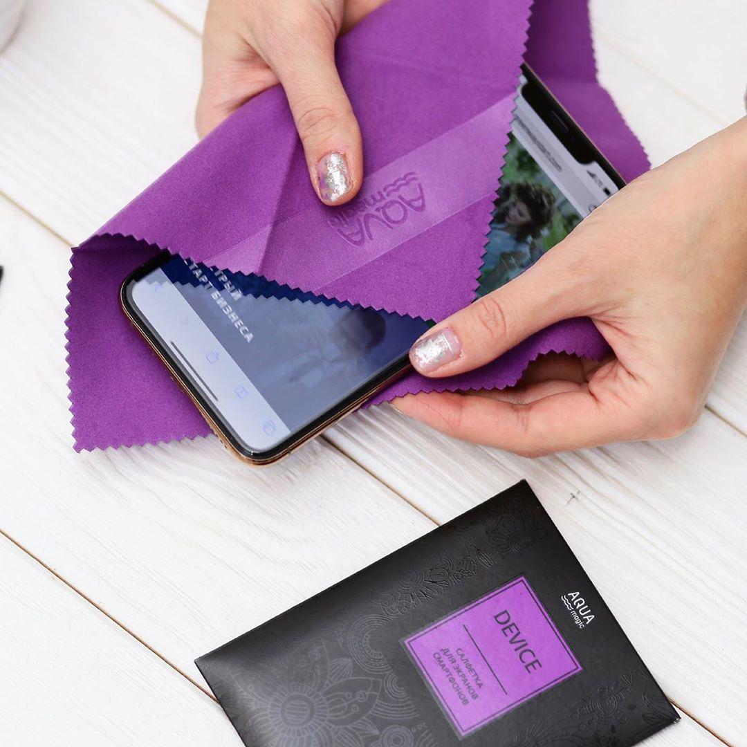 Серветка для екранів смартфонів AQUAmagic DEVICE GreenWay