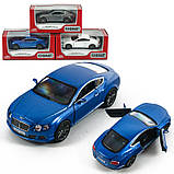 Машинка "Bentley Continental GT 2012" Kinsmart KT 5369 W, метал, інерційна, 12,5 см, 1:38, фото 3