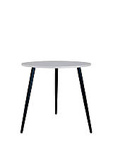 Стол обеденный Modern lite ножки black столешница круглая ДСП венге магия D800 мм (Новый Стиль ТМ) Серый