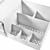 Органайзер Lesko 2020 White настільний для косметики прикрас канцелярії 28*16.8*12cm 1 шт., фото 2