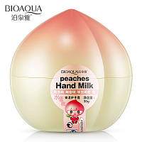 Крем для рук увлажняющий персиковый Bioaqua Peaches Hand Milk, 30гр