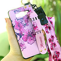 Чохол Lanyard для Samsung Galaxy J5 2016 / J510 бампер з ремінцем Rose