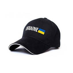 Кепка Ukraine з прапором чорна