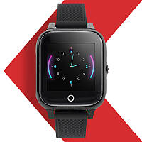 Детские Smart Baby Watch JETIX T-Watch с GPS трекером и датчиком измерения температуры тела (Pink) Black