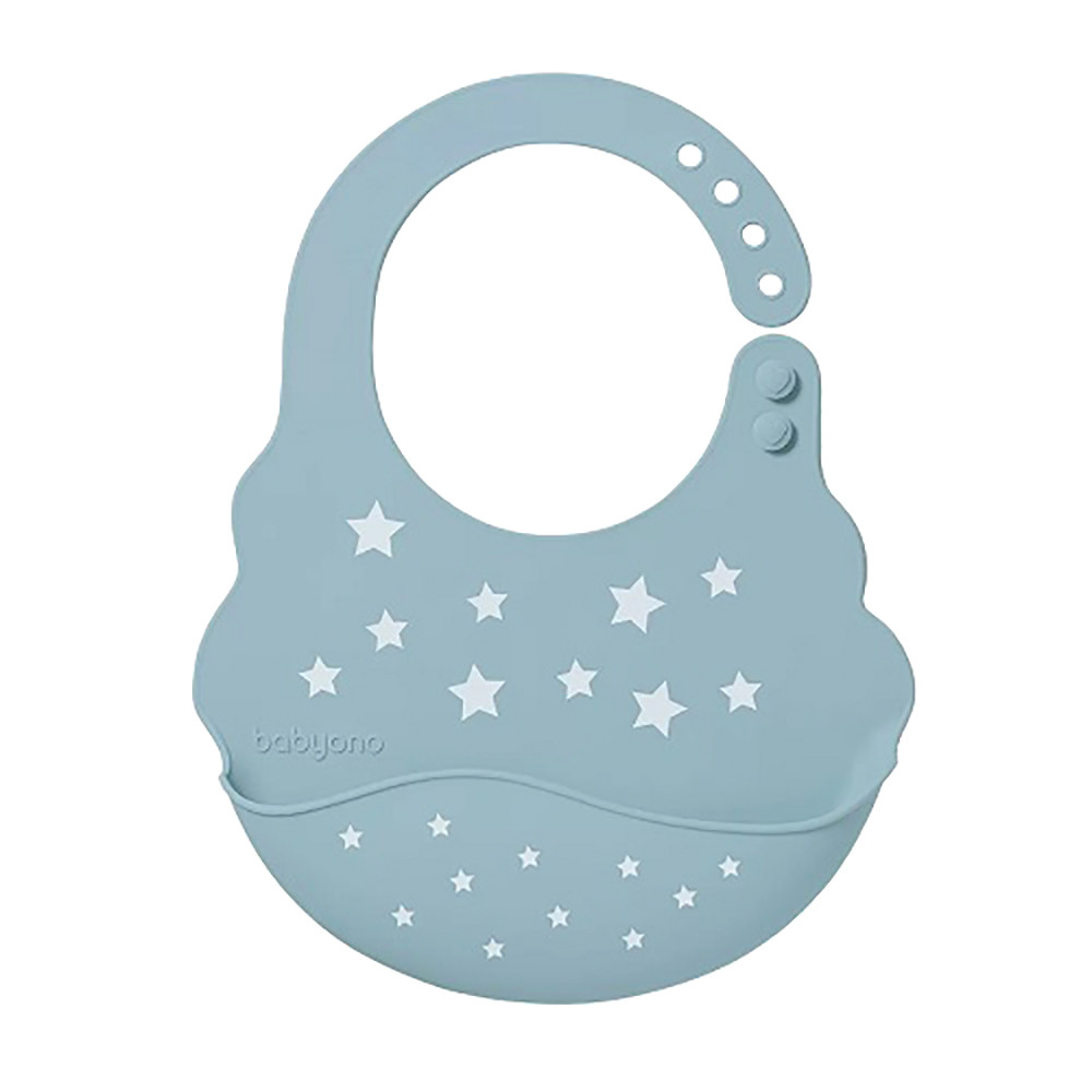 Нагрудник м'який з регульованою застібкою синій BabyOno (5901435411995)