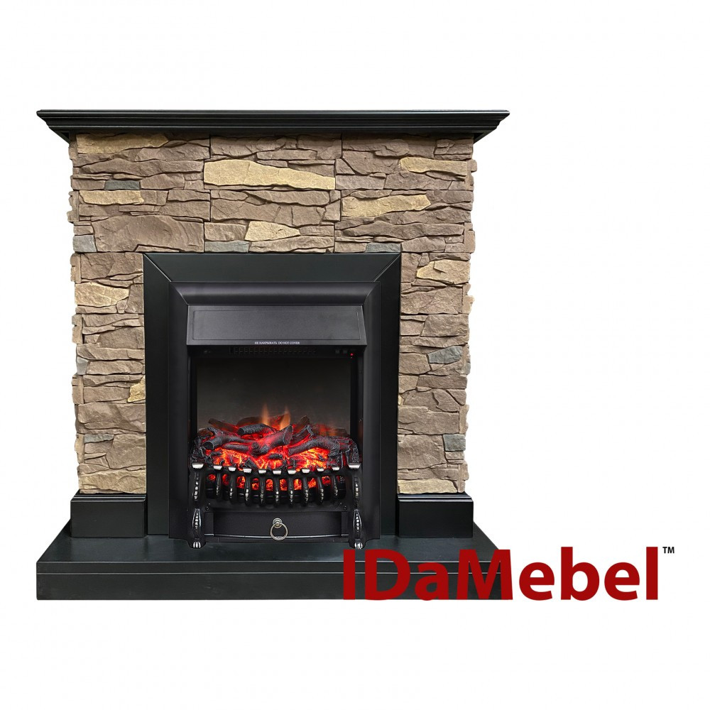 Камінопмлект IDaMebel Gemma Brown Fobos Black