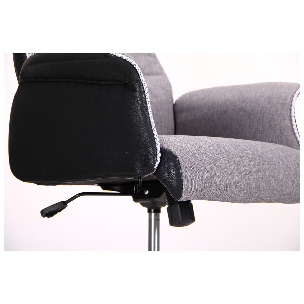 Дизайнерское кресло для руководителя ортопедическое с механизмом tilt Brooklyn хром Светло-серый, черный AMF - фото 7 - id-p1367326143