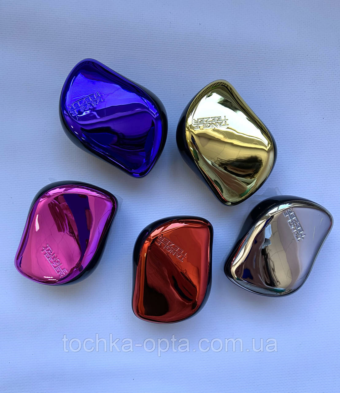 Гребінець Tangle Tezer з кришкою металік