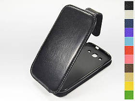 Відкидний чохол з натуральної шкіри для Samsung i9305 Galaxy S3 Duos