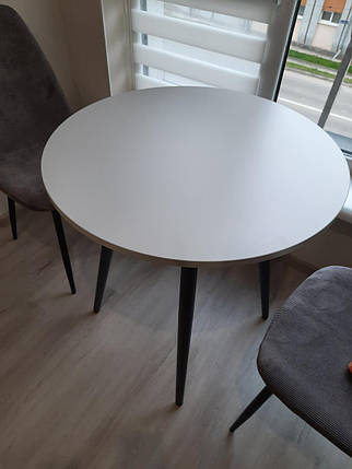 Стіл обідній круглий Modern lite-4L H18 ніжки anthracite, стільниця ДСП Сіра D70 (ТМ Новий Стиль), фото 2
