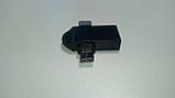 Перехідник OTG Type C + microUSB male to USB 3.0 female, метал, чорний, фото 3