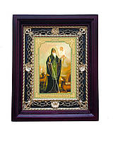 Давид Гареджийский (исцеление женских болезней) именная икона на подставке