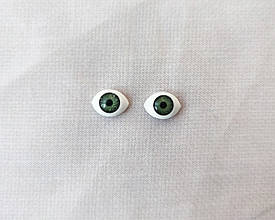 Вічка для іграшок овал зелені 15 мм. 1 пара