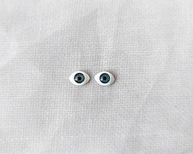 Вічка для іграшок овал сірі 12 мм, 1 пара