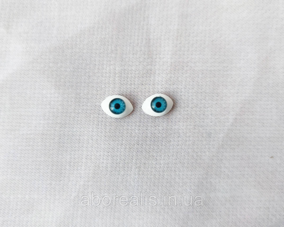 Вічка для іграшок овал блакитні 12 мм, 1 пара, фото 1