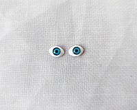 Глазки для игрушек овал голубые 12 мм. 1 пара