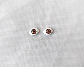 Вічка для іграшок овал коричневі 12 мм, 1 пара