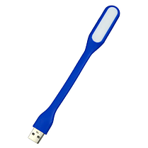 Лампа підсвітки для ноутбука гнучка USB led синя, фото 5