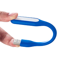 Лампа підсвітки для ноутбука гнучка USB led синя, фото 6