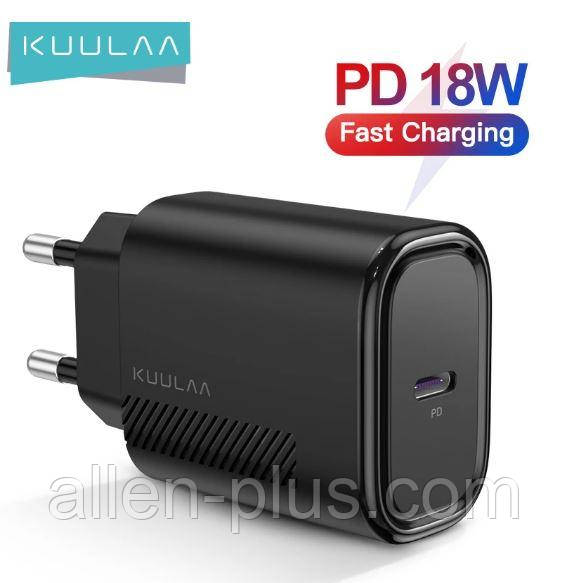 Швидке заряджання KUULAA CL-CD11, 18W (стандарт: QC4.0/3.0/2.0, PD3.0/2.0) (роз'єми: USB Type C)
