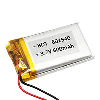 Литий-полимерный аккумулятор Bossman 602540 3,7V 600 mAh