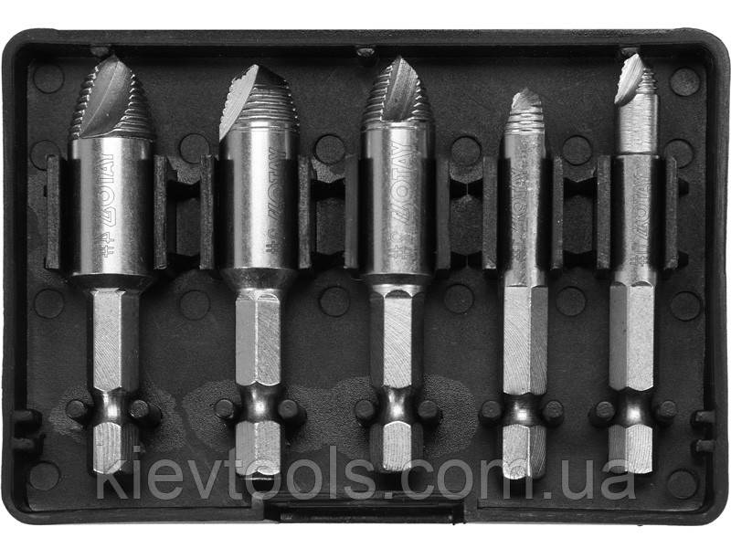 Набір екстракторів для зламаних болтів під шуруповерт Yato YT-06035