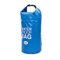 Водонепроникний гермомешок 20 л з плечовим ременем Waterproof Bag TY-6878-20 синій