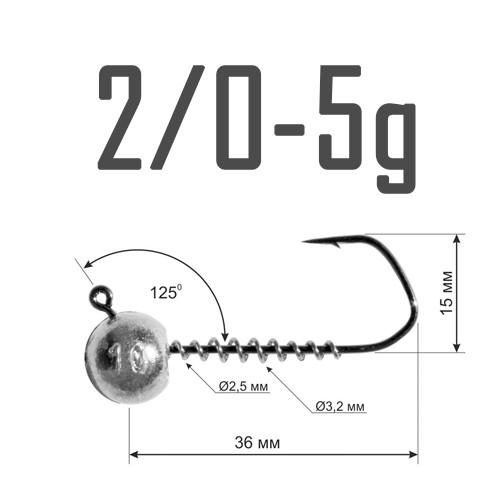 Джиг-Головка DS Barbarian 2/0 - 5 г