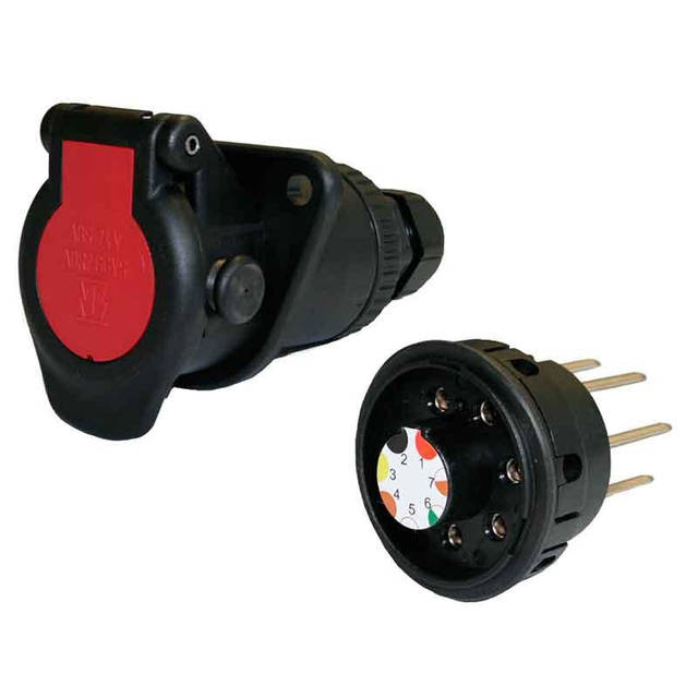 Розетка на полуприцеп 7 PIN EBS ERICH JAEGER (ISO 7638-1