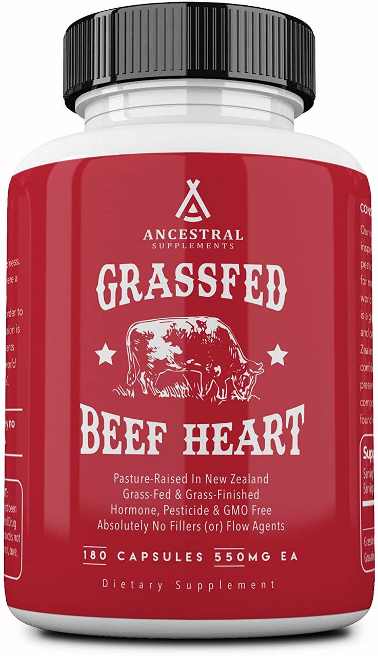 Ancestral Supplements Beef Heart / Яловиче серце 180 капсул